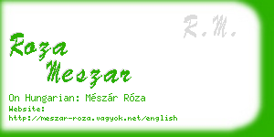 roza meszar business card